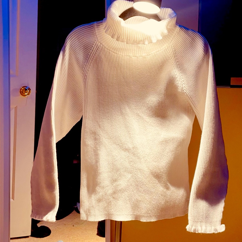 White long sleeve top